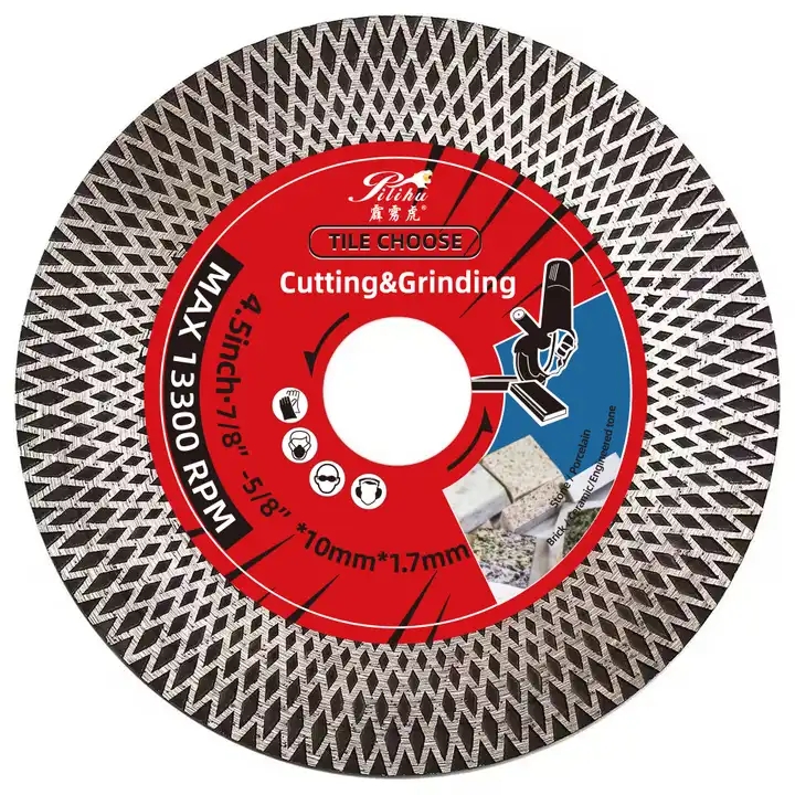 4.5inch 5 Inch Hot-pressed Sintered Turbo Diamond Saw Blades For Dry Or Wet Cutting And Grinding Ceramic Tile Granite Marble